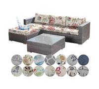 OREZAUQS Waterproof Rattan Cushion Covers, Replacement Outdoor Sofa Seat Cushion Cover, Elastic Garden Furniture Covers for Indoor Outdoor (7,M (2 PCS))