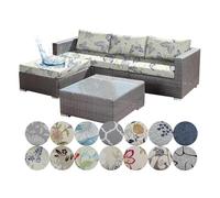 OREZAUQS Waterproof Rattan Cushion Covers, Replacement Outdoor Sofa Seat Cushion Cover, Elastic Garden Furniture Covers for Indoor Outdoor (11,S (3 PCS))