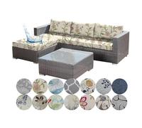 OREZAUQS Waterproof Rattan Cushion Covers, Replacement Outdoor Sofa Seat Cushion Cover, Elastic Garden Furniture Covers for Indoor Outdoor (9,S (3 PCS))