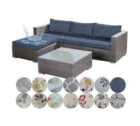 OREZAUQS Waterproof Rattan Cushion Covers, Replacement Outdoor Sofa Seat Cushion Cover, Elastic Garden Furniture Covers for Indoor Outdoor (4,S (3 PCS))