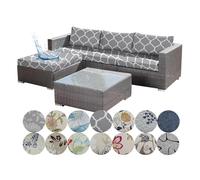 OREZAUQS Waterproof Rattan Cushion Covers, Replacement Outdoor Sofa Seat Cushion Cover, Elastic Garden Furniture Covers for Indoor Outdoor (1,S (2 PCS))