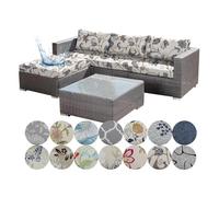OREZAUQS Waterproof Rattan Cushion Covers, Replacement Outdoor Sofa Seat Cushion Cover, Elastic Garden Furniture Covers for Indoor Outdoor (6,M (2 PCS))