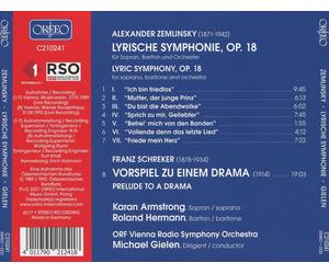 ORF VIENNA RSO/GIELEN-ZEMLINSKY:LYRISCHE SYMPHONIE NEW CD