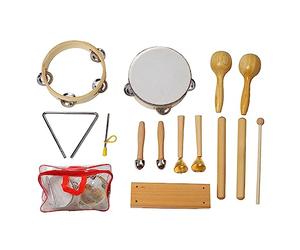 Orff Instrument Set Musical Percussion Instrument Kit with A Handy Tote Bag Kindergarten Early Learning Tool for Use At School