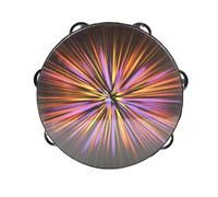 Orff Musical Instruments 8 Inches Tambourine Percussion For Child Color Sound Cognition Education Rattle Jingle Enlightenment(Red)