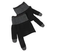 ORFOFE 1 Pair Black Two-finger Gaming Gloves for Men and Women, Skin-friendly and Anti-sweat Material with Silver Fiber and Spandex, Lightweight Breathable Gloves for Phone Game Use