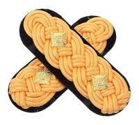 ORFOFE 1 Pair DIY Shoulder Epaulets with Sturdy Cloth Material and Versatile Design, Stylish Gold Embroidered Appliques for Costumes and Uniform Accessories