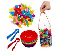 ORFOFE 1 Set Color Sorting Animal Set Montessori Learning Tools for Preschool Creature Counting and Fine Motor Skills Development Sensory Play