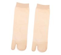 ORFOFE 10 Pairs Summer Tabi Socks Breathable Nylon Two Toes Ankle Socks for Adults Comfortable Open Toe Casual Wear