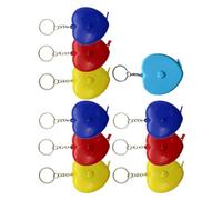 ORFOFE 10 Pcs 1.5m Retractable Heart-shaped Tape Measure with Key Ring, Body Measuring Tape Set for Sewing, Crafting, and Tailoring, Random Color