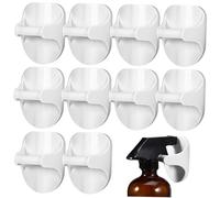 ORFOFE 10 Pcs Spray Bottle Hangers Self Adhesive Holders for Wall Mount Easy Removal No Mark Hooks Organizer for Cleaning Hair Care Watering Cans Strong Abs Material