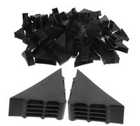 ORFOFE 100 pcs Plastic Photo Frame Edge Protectors Black Corner Guards for Packaging Collision Plastic Packing Edge Protectors for Picture Frames and Art Shipping