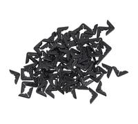 ORFOFE 100pcs 14mm Two-tone Iron Book Corner Protectors with Printed Design, Mini Scrapbooking Album Metal Corner Guards for Notebooks and Photo Albums