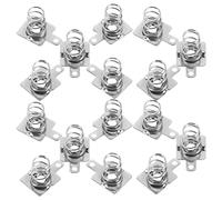 ORFOFE 100Pcs Aa Battery Spring Contacts Stainless Steel Negative to Positive Conversion Plates 8.5X9Mm Battery Terminal Springs for Remote Controls and Chargers