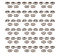 ORFOFE 100pcs Antiqued Button Decorative Buttons Silver Metal Alloy Round Four-Hole Structure Vintage Classic Retro Style Timeless Elegance for DIY Sewing on Blazer and Garment