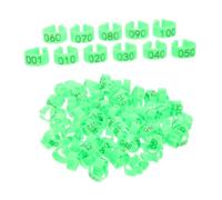 ORFOFE 100pcs Colorful Numbered Pigeon Identification Leg Bands Material Easy to Use Poultry Foot for Chickens and Birds