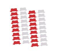 ORFOFE 100pcs Drift Race Track Setup with Vivid Red and White Landscape Road Barriers and Pretend Street Signs for Boys and Car Play