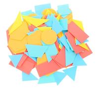 ORFOFE 100pcs Geometric Shape Learning Pieces for Shape Recognition and Math Skills Development Safe Smooth Design Educational for S Creative Cognitive Play