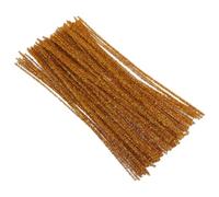 ORFOFE 100pcs Gold Glitter Metallic Pipe Cleaners for Crafts Sturdy Chenille Stems with Eye Catching Sparkle Creative Handicrafts Supplies for Kindergarten and Home Use