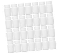 ORFOFE 100pcs Mini Pill Bottles White PE Plastic Medicine Containers with Screw Caps Leakproof Sealable Organizers for Pills Tablets Capsules Portable Sample Storage Bottles for Travel