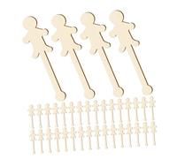 ORFOFE 100pcs People-Shaped Wooden Craft Sticks High for DIY Painting and Creative Family Art Projects Smooth Edges Lightweight Popsicle Sticks for Classroom and Home Crafting