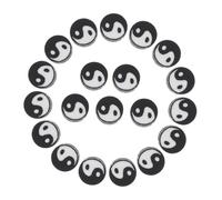 ORFOFE 100pcs Tai Chi Loose Spacer Beads Lightweight Polymer Bead Charms for DIY Jewelry Making Crafting Bracelets Necklaces Accessories