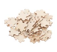 ORFOFE 100pcs Unfinished Wooden Jigsaw Puzzle Pieces for Crafts DIY Paintable Blank Puzzles for Creative Activity Educational Art Projects