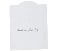 ORFOFE 100Pcs White Bracelet Display Cards for Business Jewelry Packaging Blank Card Holders for Bracelets Hair Clips Retail Shop Trade Fair Use