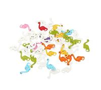 ORFOFE 100pcs Wooden Dinosaur Buttons for DIY Sewing Crafts Cartoon Animal Fasteners for Handmade Clothes Scrapbooks Party Decorations Cute Lightweight Novelty Buttons