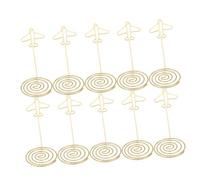 ORFOFE 10pcs Airplane Design Photo Clips Decorative Table Card Holders for Weddings Parties Office Desk Organization Memo Note Display Stands