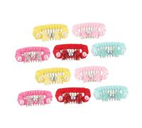 ORFOFE 10pcs Animal Mini Hair Clips for Pets Cute Polyester and Plastic Snap Pins Dog Hair Claw Accessories for Decorating Dog and Cat Hairstyles Flexible Floral Design for Grooming and