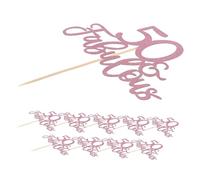 ORFOFE 10pcs Birthday Cake Topper Fabulous Decorations for Weddings Anniversaries and Birthday Parties for Cakes Cupcakes and Ice Treats