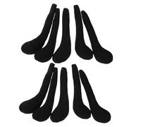 ORFOFE 10pcs Black Plush Doll Legs DIY Accessories for Handmade Doll Clothing Crafting Unique Long Soft Fabric Feet for Plush Dollhouse and Creative Projects