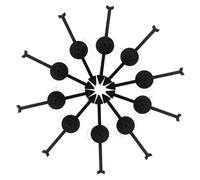 ORFOFE 10pcs Black Suction Cup Rotating Arrow for Board Games Party Props Classroom Activities Plastic Game Accessories