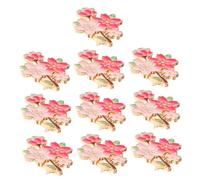 ORFOFE 10pcs Cherry Blossom Brooch Pins for Women Enamel Floral Badge Accessories for Clothes and Bags Spring Themed Metal Label Pins Gift