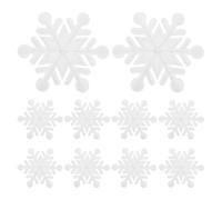 ORFOFE 10pcs Christmas Patches Snowflakes Decorations Iron-on Embroidered Appliqués White Fabric Shape Elegant Festive Design for Costume Decoration and DIY Projects in Winter