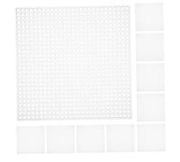 ORFOFE 10pcs Crochet Plastic Meshes Mesh Canvas Fabric Plastic Screen Crochet Embroidery Fabric Embroidery Yarn Supplies Blank Craft Canvas White