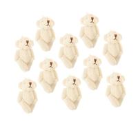 ORFOFE 10Pcs DIY Tiny Bear Doll Accessories Bear Ornament for Craft Projects for Hat Scarf and Garment Decoration for Family Activities