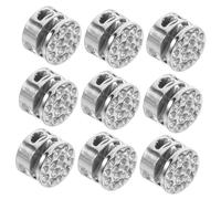 ORFOFE 10pcs Double Hole Metal Spring Cord Locks Fastener Stoppers for Drawstrings Toggle Clips for Lanyards Backpacks Clothing and Hoodies