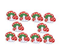 ORFOFE 10Pcs Embroidered Mushroom Design Sewing Patches Appliques for Clothes Jackets DIY Craft Decoration Easy to Use with Hand Sew Charming Cloth Patch for Friends