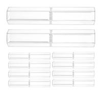 ORFOFE 10pcs Hexagonal Acrylic Pen Boxes, Empty Pencil Cases for Storage and Display, Creative Crystal Plastic Pen Containers for Office, School, and Use