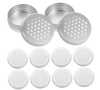 ORFOFE 10pcs Hollow Storage Containers with Screw Lids for Aromatherapy and Air Freshener Diffuser Tins for Natural Aroma Diffuser Moisture and Corrosion Resistant