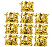 ORFOFE 10Pcs Inflatable Aluminum Film Crown Party Costume Accessories for Birthdays and Festivals Realistic Star Design Comfortable Wear Decorative Cosplay Props