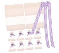 ORFOFE 10pcs Lavender Sachets Empty Bags Cotton Splice Mesh Pouches for Aromatherapy DIY Spice Filling Portable Scented Pouch for Home Wardrobe Car Decor