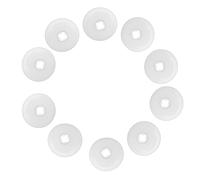 ORFOFE 10pcs Medium White Plastic Wire Winding Spools for Rope and Embroidery Thread Management, No-tangling Thread Bobbins Portable Cord Reel for Crafting and Sewing