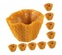 ORFOFE 10pcs Mini Artificial Ice Cream Cone Charms for DIY Crafts Flat Simulation Cones Cute Phone Cover Accessories and Hair Decoration Embellishments