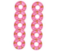 ORFOFE 10Pcs Mini Swim Rings PVC Material Realistic Tiny Swim Ring Decorations for Mini House Garden Scene Craft Accessories Creativity