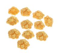 ORFOFE 10pcs Miniature Resin Pirate Treasure Coins for Dollhouse Mini Creative Micro Landscape Decorations Realistic Play Money Prop for Year and Office Desk Display