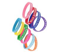 ORFOFE 10Pcs Motivational Star Silicone Bracelets for Colorful Teacher Recognition Wristbands for Classroom Activities Soft Comfortable for Boys