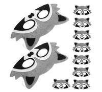 ORFOFE 10pcs Soft Felt Raccoon Animal Masks Breathable Jungle Themed Eye Masks for School Plays Party Props Holiday Celebration Cosplay Accessories